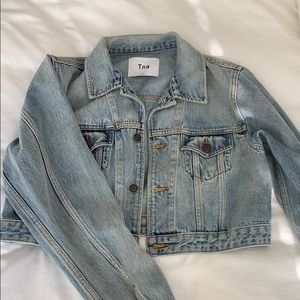 Aritzia cropped denim jacket